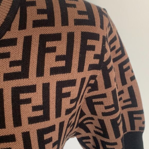 Fendi Black and Brown Forever Fendi Dress - Picture 5 of 9